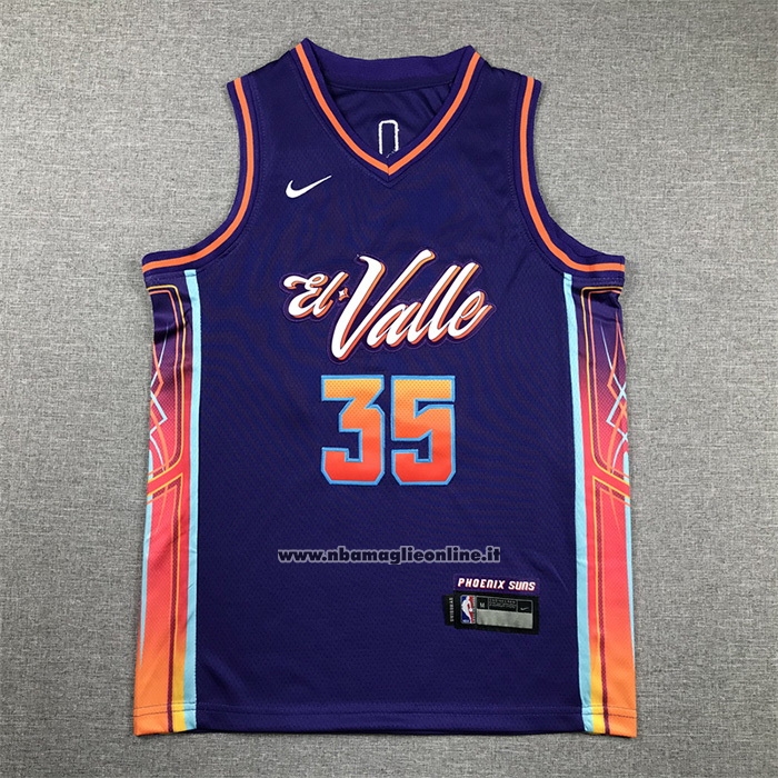 Maglia Bambino Phoenix Suns Kevin Durant #35 Citta 2023-24 Viola